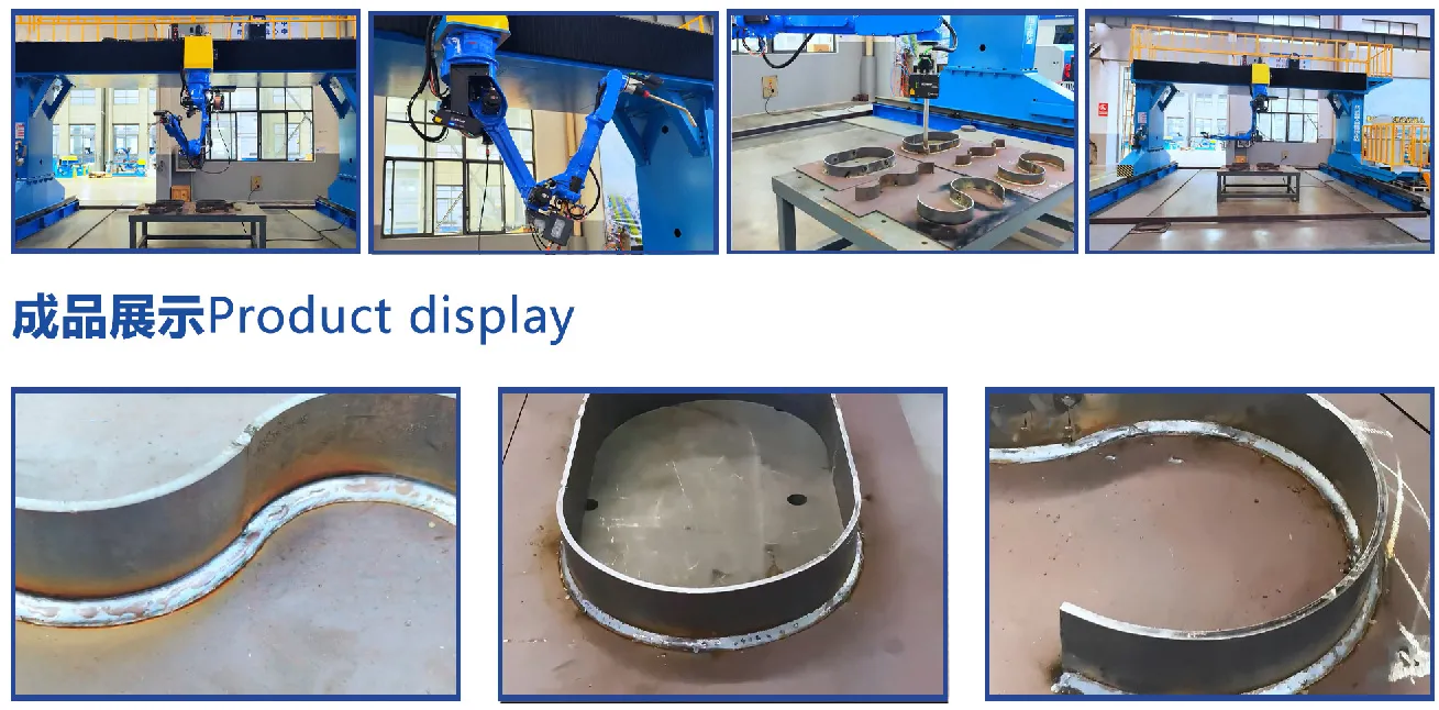 Longmen style single/dual robot intelligent welding workstation